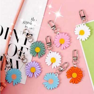 Candy Sunflower Acrylic keychain,flower keychain for wholesale