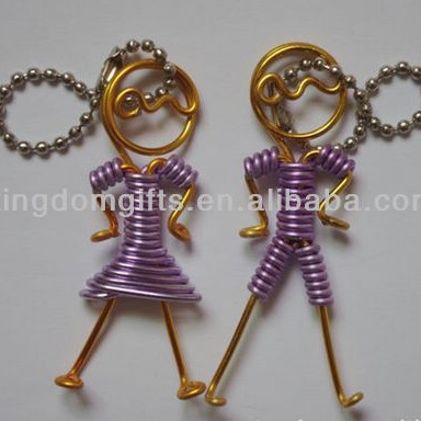 Interesting heat lovers metal keychain for wholesale