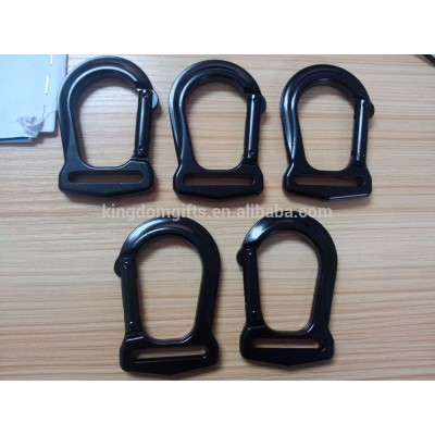 Black rope climbing clasp,metal carabiner hook,85*53mm