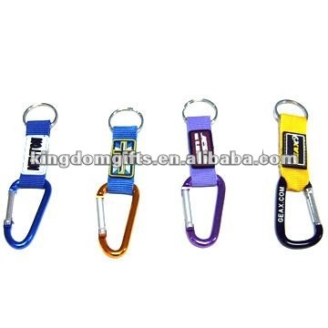 Aluminum carabiner with lanyard