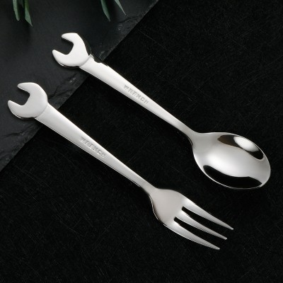 304 stainless steel tableware creative wrench children's dessert coffee spoon fork