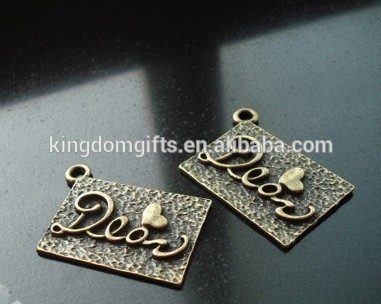 custom engraved metal jewelry tag, personalized logo jewelry label