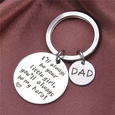 Father's day creative gift dad metal key ring keychain